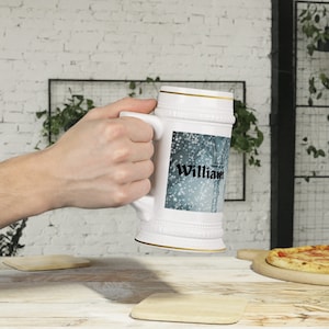 Personalized Stein Beer, whisky hot chocolate, large coffee Mug Customized name or saying perfect gift for him, her, mom, dad, brother