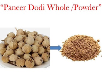 Paneer Dodi, Paneer Dodi Powder, Withania Coagulans, Paneer Doda, Paneer Phal, Paneer Fruit, Raw Herbs, Indian rennet for good health