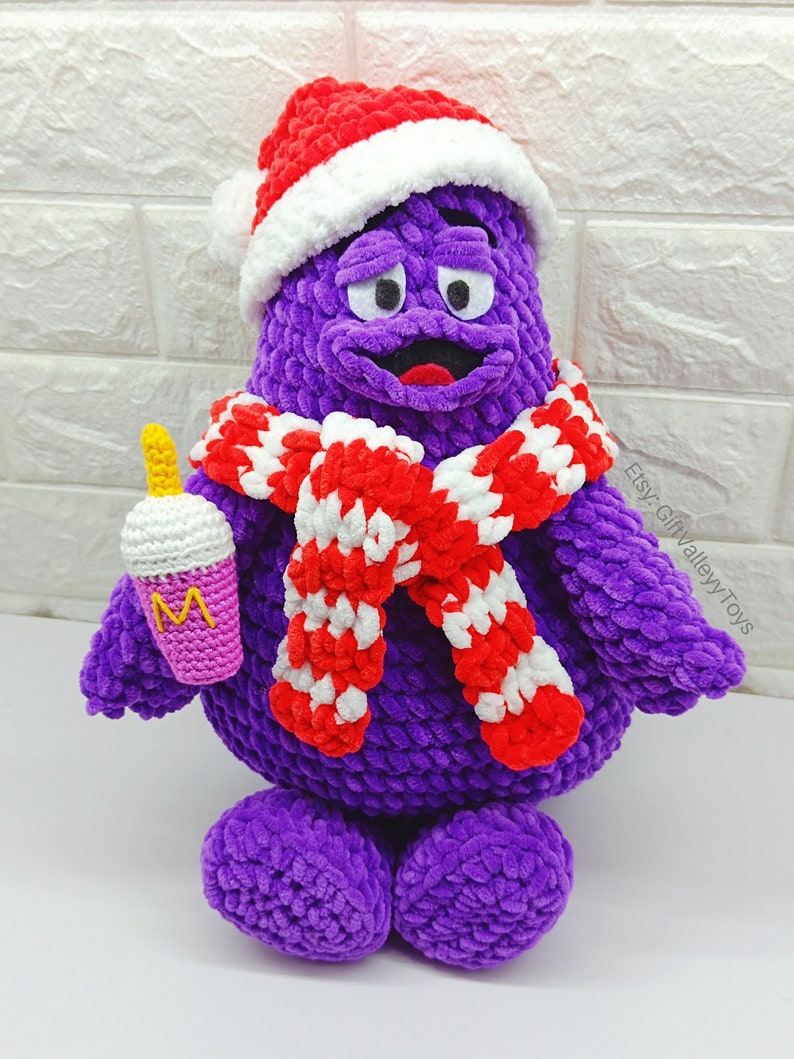 Schema PDF per l'uncinetto di peluche amigurumi Grimice di Buon Natale immagine 5