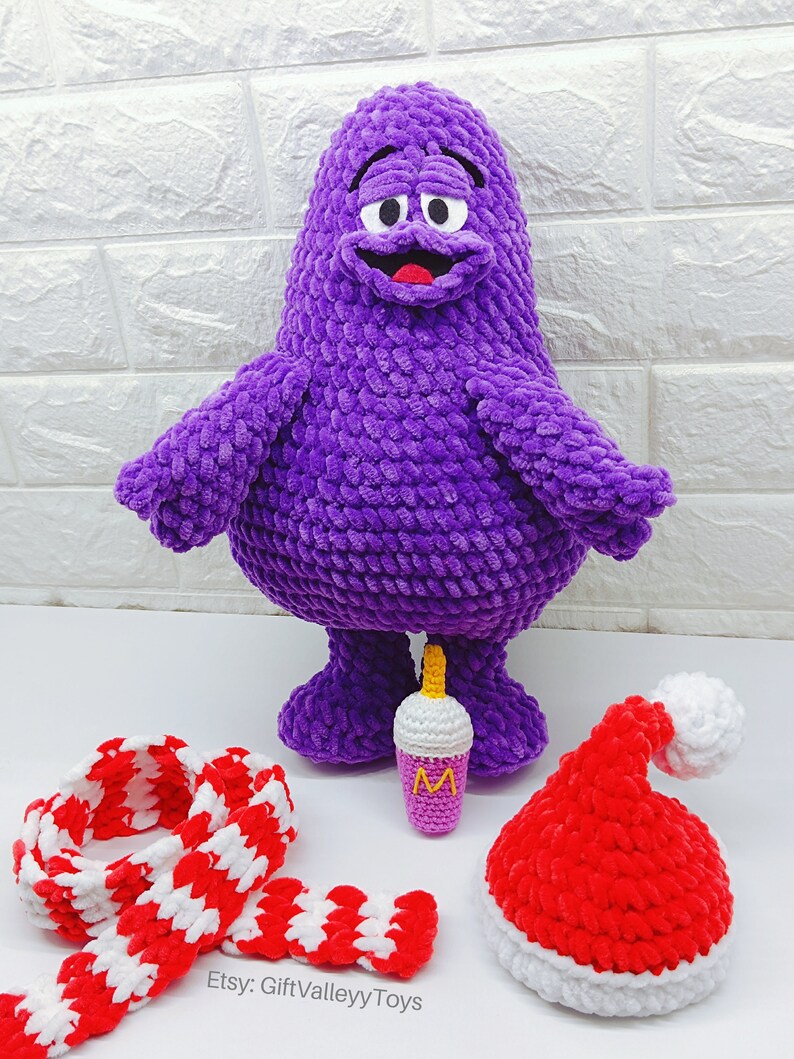 Schema PDF per l'uncinetto di peluche amigurumi Grimice di Buon Natale immagine 6