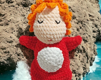 Schema PDF all'uncinetto: il mio tutorial per il peluche a forma di pesce rosso addormentato