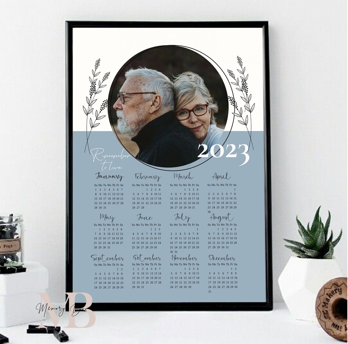 2023 Custom Printable Yearly Calendar, Family Calendar, Personalized ...