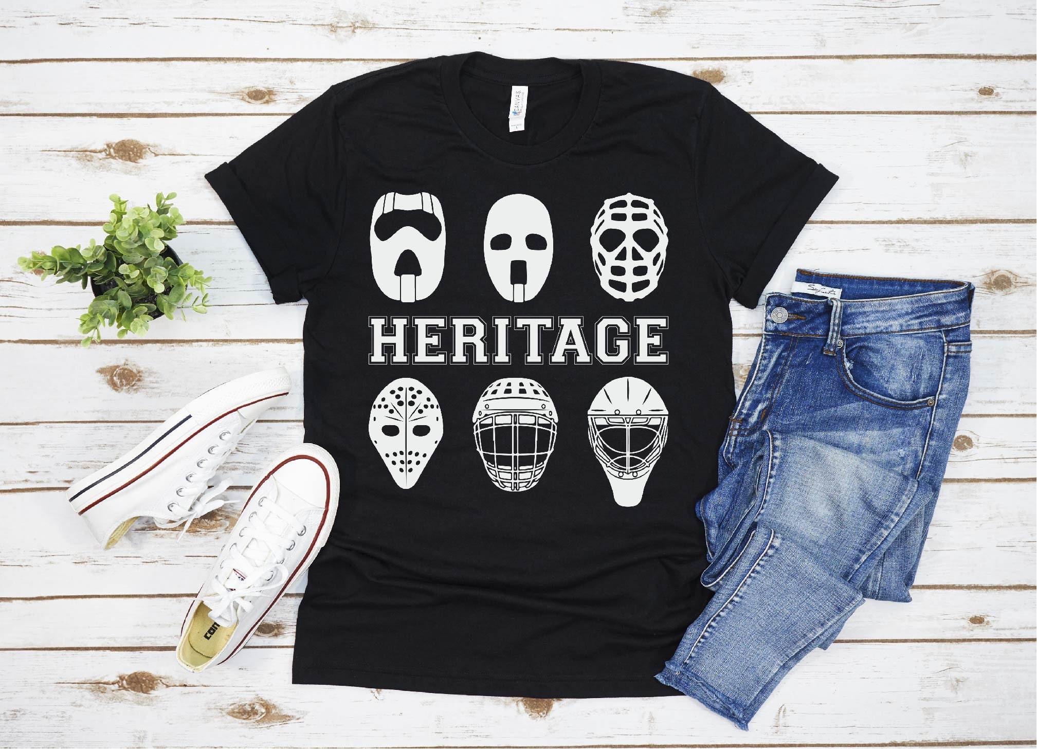 Hockey Goalie T-Shirt Evolution Vintage To Modern Masks T-Shirt -  Yeswefollow