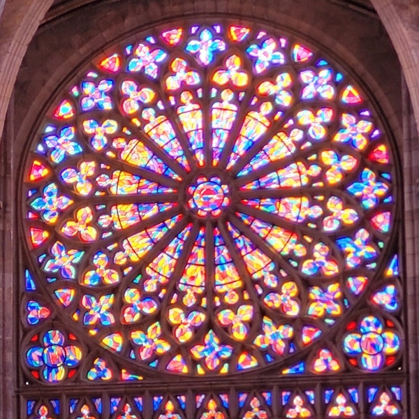 Beautiful Rose Window for Prayer Meditation