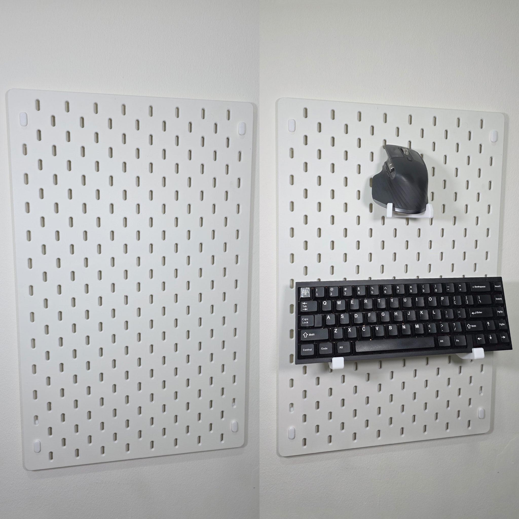 IKEA SKÅDIS Pegboard | Drill-free Wall Mount Adapter | No-drill Tape ...