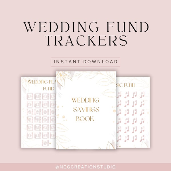 Wedding Savings Challenge UK Tracker Bundle | Printable Inserts | Colourful Cash Envelope System | Digital Goodnotes | INSTANT DOWNLOAD