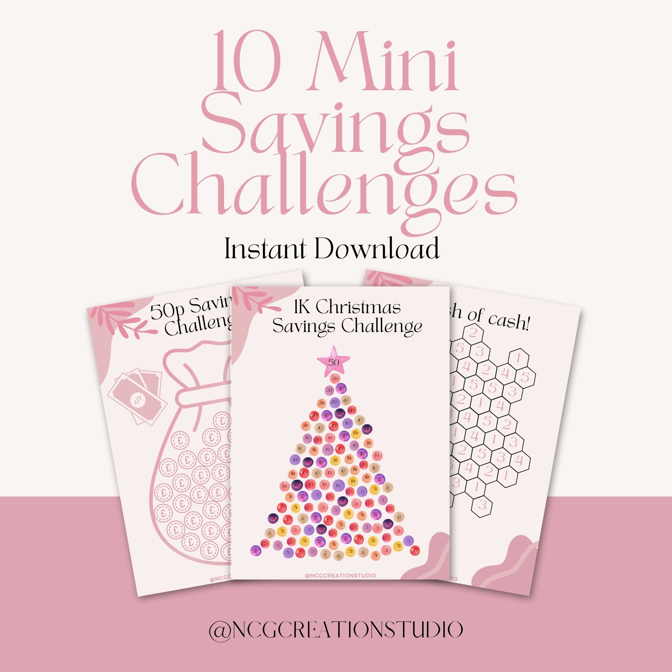 Saving Challenge Mini Printable Savings Tracker Binder Inserts Savings ...