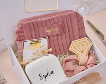 Custom Name Proposal Box, Personalized Bridesmaid Gift Box, Christmas Gifts, Maid of Honor, Matron of Honor Wedding Gift, Wedding Favors