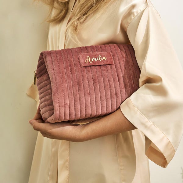 Aangepaste make-uptas, valentijnscadeau, gepersonaliseerd cadeau bruidsmeisje, huwelijkscadeau, reistoilettas, make-uptas, verjaardagscadeaus