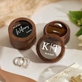 Personalized Wooden Ring Box, with Clear Acrylic Cover, Custom Wedding Engagement Proposal Ring Holder, Bridal Gift For Her, Wedding Gifts