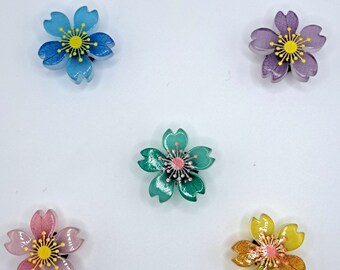 flower croc charms / flowers / 5 colours to choose from / shoe clips / crocs / will fit all crocs / shoe clips