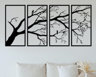 Laser Cut Tree Wall Art | Nature Silhouette Decor (Digital Download)