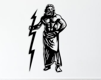 Greek God Zeus / Jupiter Wall Art Dxf,svg,eps,ai and pdf files for laser cut, cnc cut, greek art, mythological wall art dxf, thunder svg