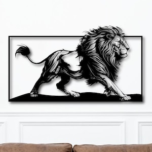 Lion Wall Decor, Laser Cut Files (svg, dxf, eps, ai, pdf)