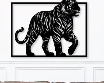 Tiger Wall Art Laser Cut File, Wildlife Wall Art, CNC Plasma SVG DXF Pdf Eps Ai (Instant Download)