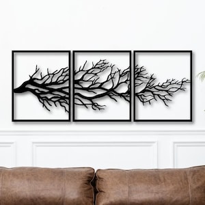 Tree Branch Wall Art dxf,svg,eps,ai and pdf files for laser cut, cnc cut, plasma cut three pieces wall decor, home decor, digital download