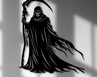 Grim Reaper Dxf File. Wall Decoration Svg File. Laser Cut Files - Etsy ...