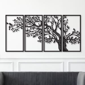 Tree Panel Wall Art dxf, svg, eps,ai and pdf files for laser cutting.Tree Branches, tree of life wall decor