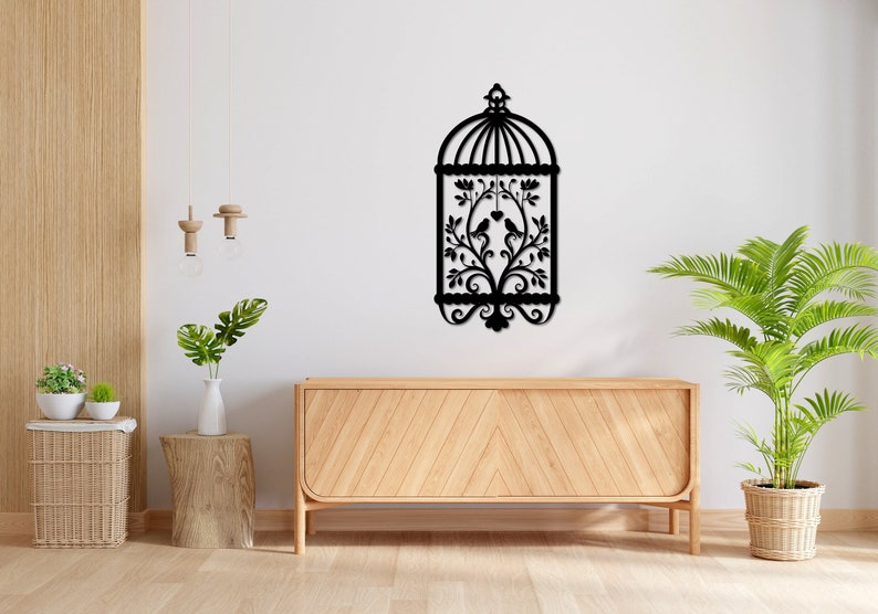 Photo inspiration: Visual Reference: Bird Cage Wall Art Dxf Svg Eps AI And Pdf