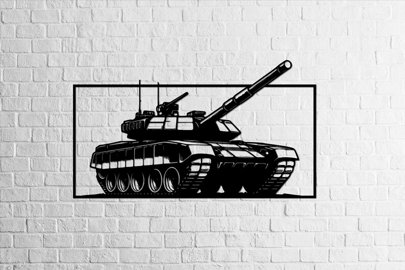 Battle Tank Laser Cut File, Army Wall Art, War Vehicle (svg, Dxf, Eps ...