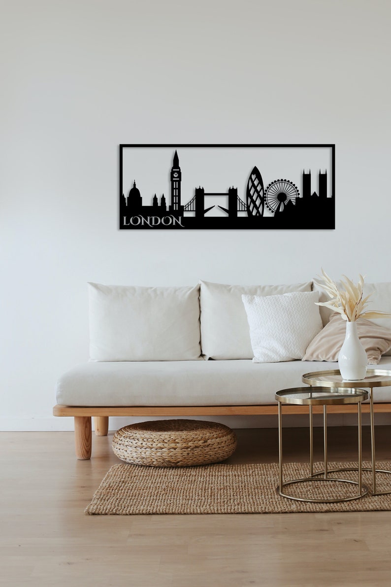 City Skyline Silhouette Wall Art Dxfsvgepsai and Pdf Files Etsy