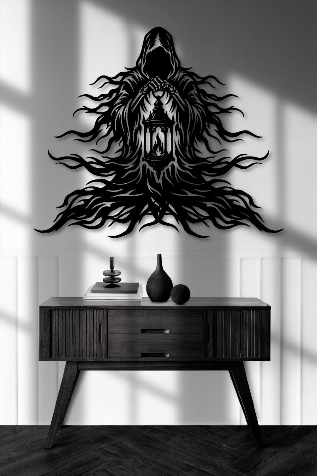 Wraith Svg Icon Gothic Wraith Wall Art DXF SVG | Grim Reaper | Macabre Wall Decor | CNC ...