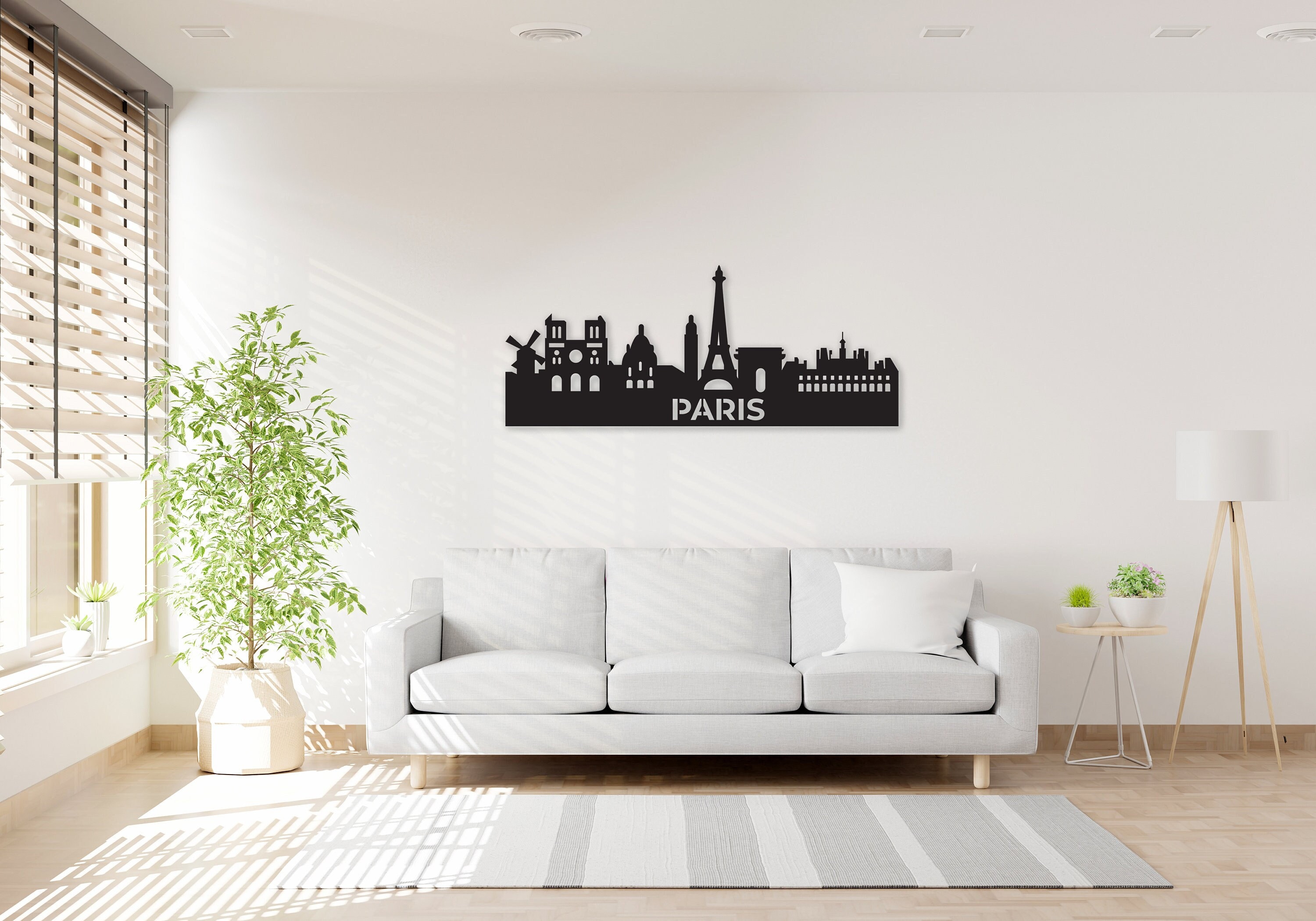 Paris Silhouette Wall Art Dxf,svg,pdf,eps and Ai Files for