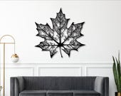 Maple Leaf Laser Cut Wall Art svg,dxf, EPS,AI and PDF files.cnc cut file,wall art dxf,laser cut files,Vector files, Branch wall art svg