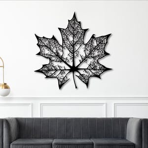 Arte de pared cortado con láser de hoja de arce (archivos SVG, DXF, EPS, AI y PDF). Archivo de corte CNC, arte de pared DXF, archivos de corte láser, archivos vectoriales, arte de pared de rama (archivos SVG).