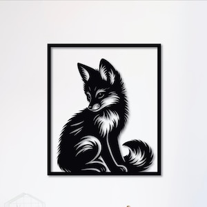 Fox Wall Art: Laser Cut Files for CNC, Plasma, Cricut (Digital Download)