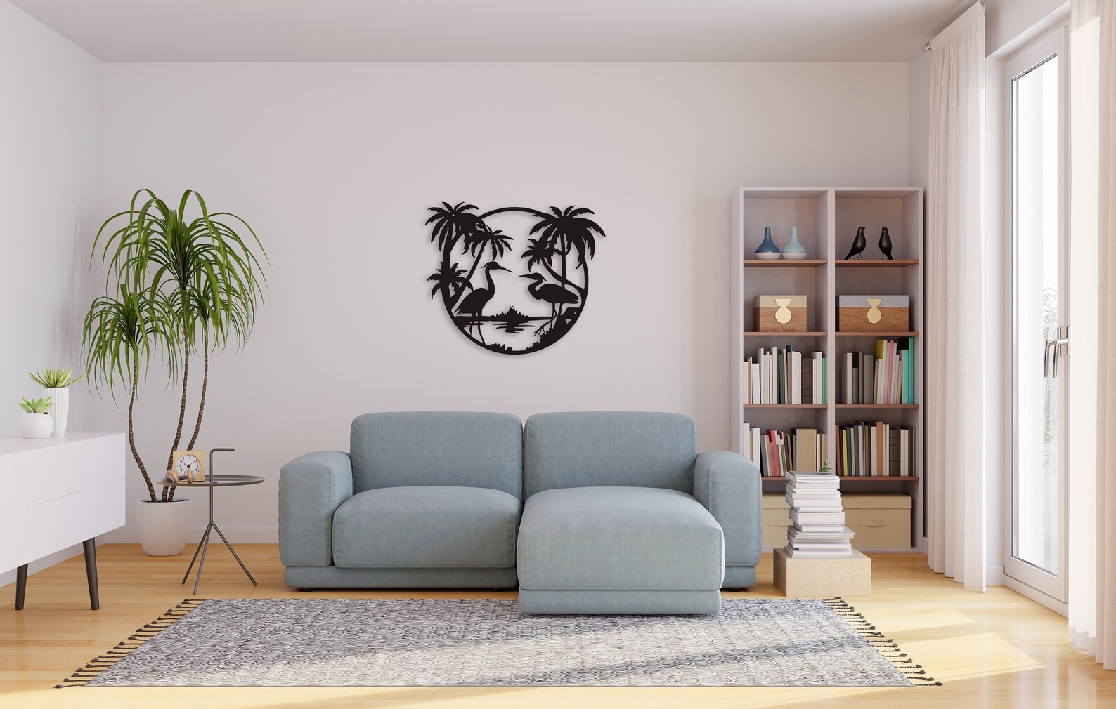 Flamingo Palm Tree Beach Wall Art Dxf Svg Pdf Ai and Etsy