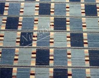 9x12 10x14 Blue Swedish Marianne Richter inspired Kilim Rug High Quality Handwoven Flat weave Rug for Living Room Rug Customize in all Size
