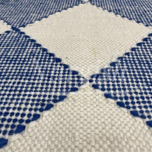 4x6 5x8 8x10 Blue Swedish Scandinavian Design inspired High Quality Handwoven Flatweave Rug for Living Room Office Rug Customize in all Size