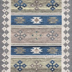 Handwoven Scandinavian inspired Kilim wool Rug High Quality Flat-woven weave Rug For Living Room 5x8 6x9 Customise in all Size