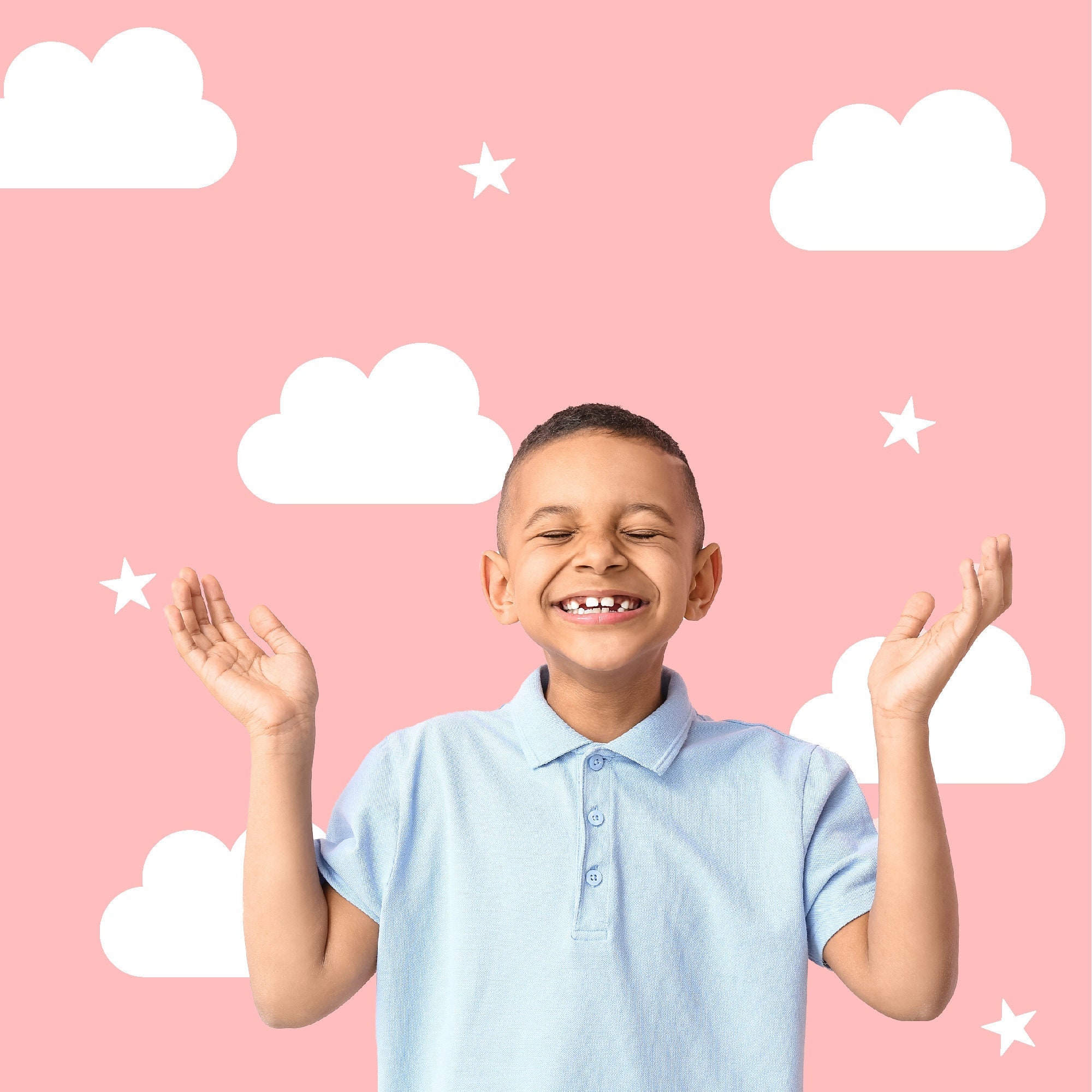 Sticker enfant nuage doux rêves - Tissu adhésif enlevable - DECO-VITRES