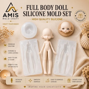 粘土 シリコンモールド 樹脂粘土人形 ドール ハンドメイド Doll molds - Etsy 日本