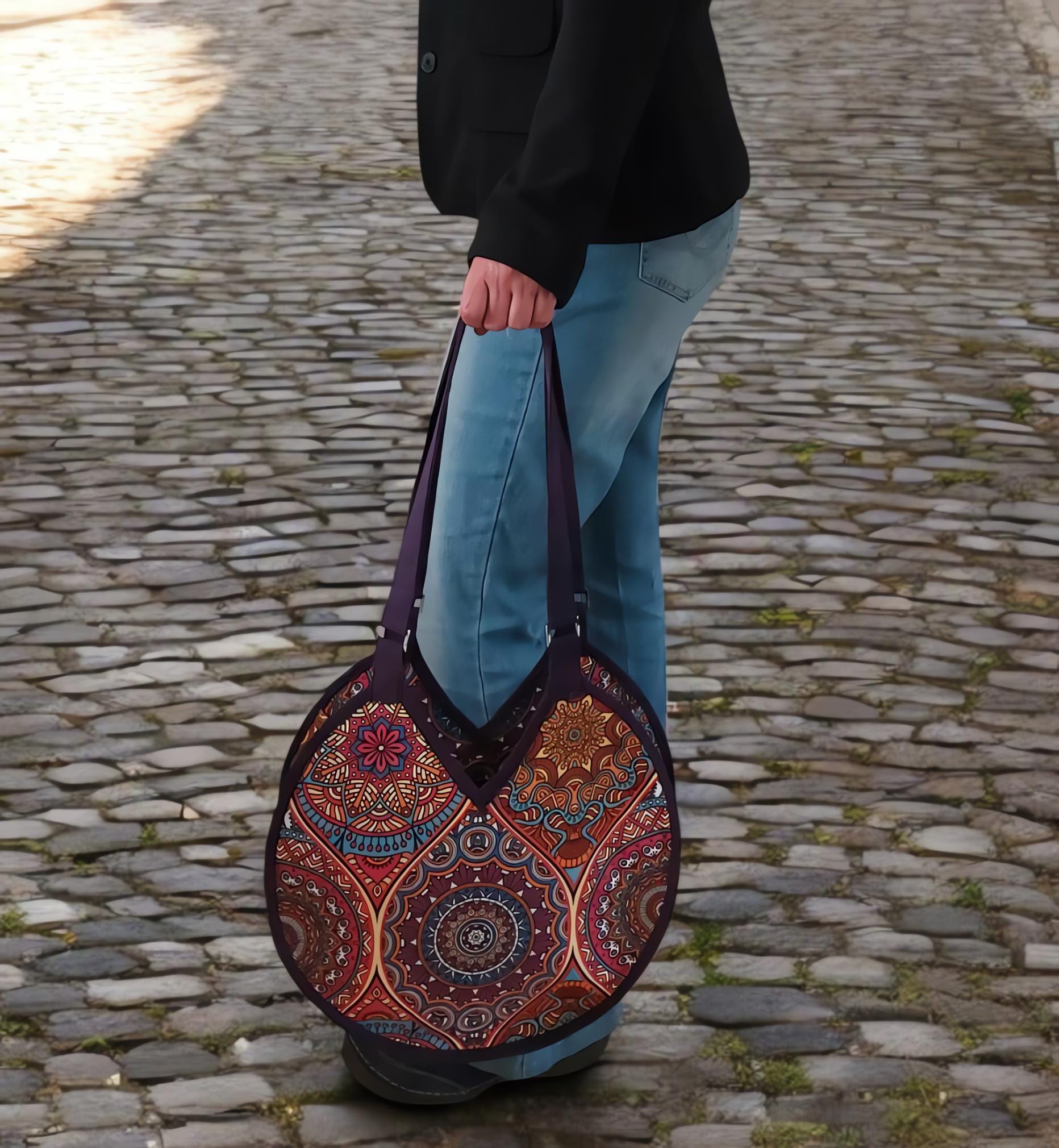 Round Tote Bag Sewing Pattern PDF | Beginner Friendly Bag Pattern ...