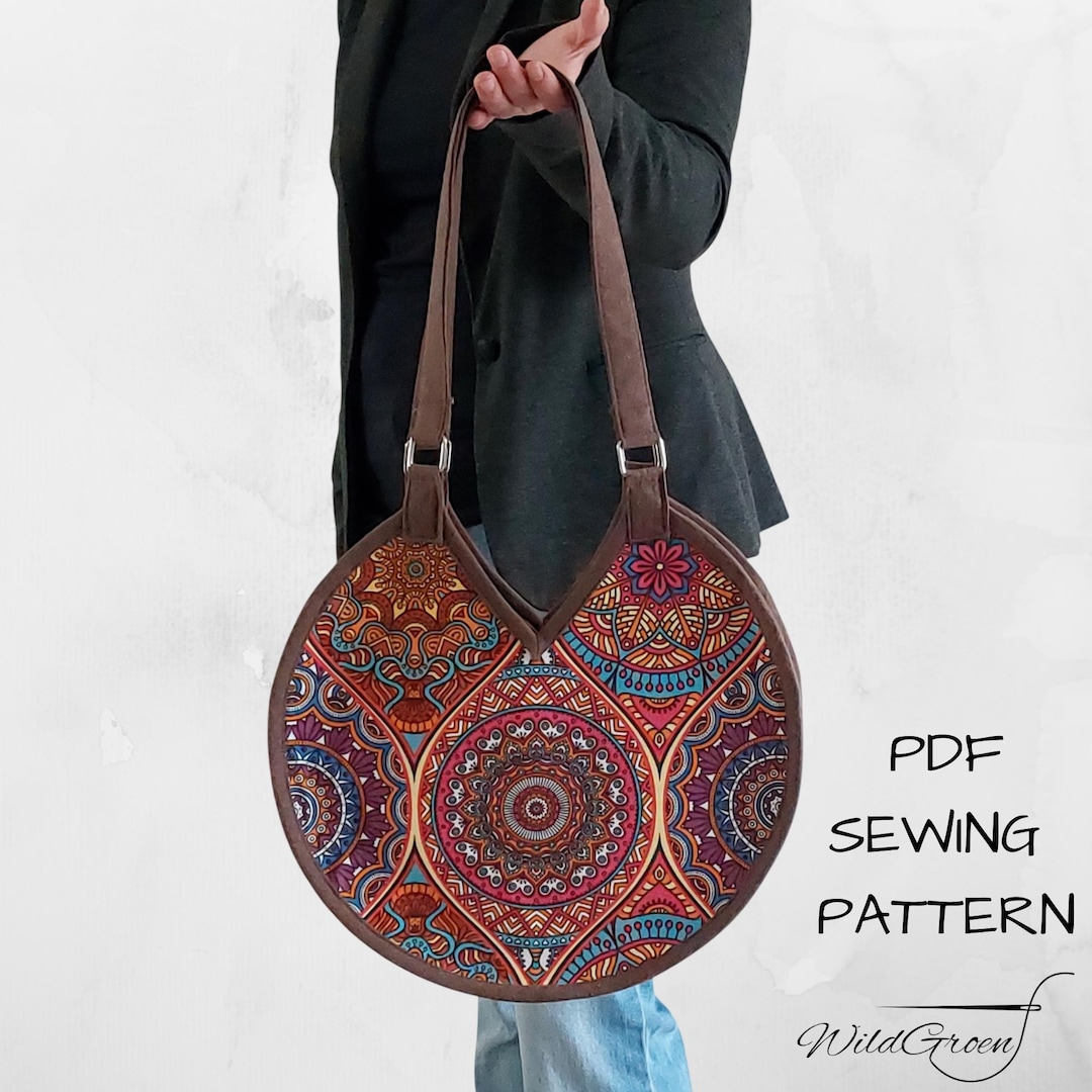 Round Tote Bag Sewing Pattern PDF | Beginner Friendly Bag Pattern ...