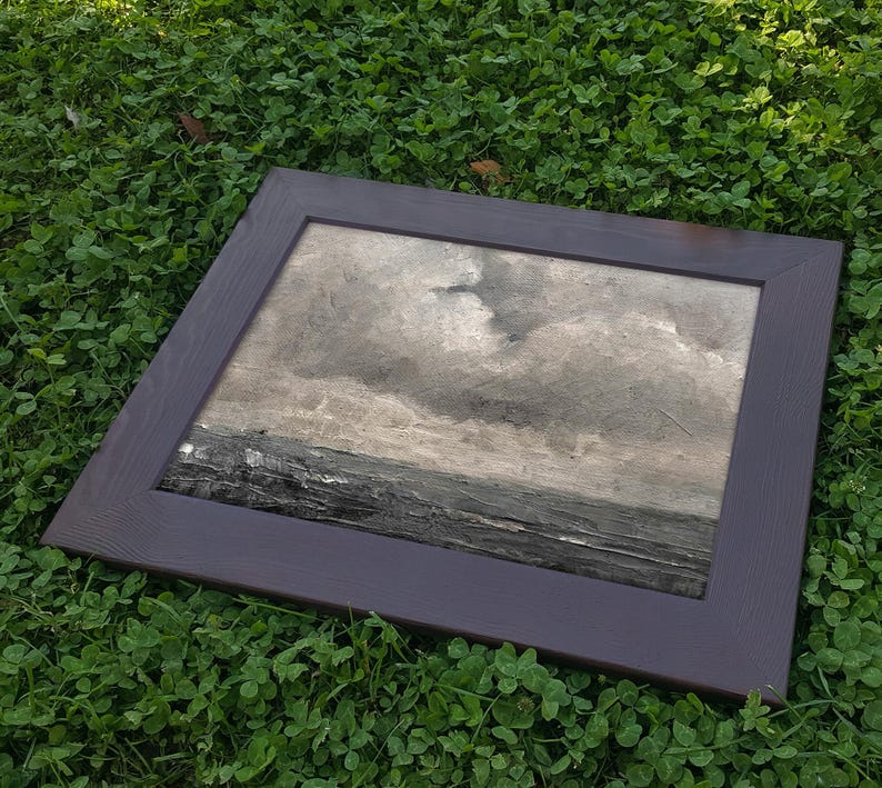 Vintage Framed Art, Ocean Painting, Coastal Wall Decor, Nautical Wall