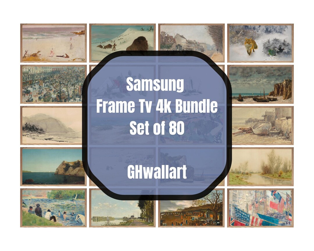 Samsung Frame TV Art Set, Vintage Paintings Mega Bundle, 80 Files
