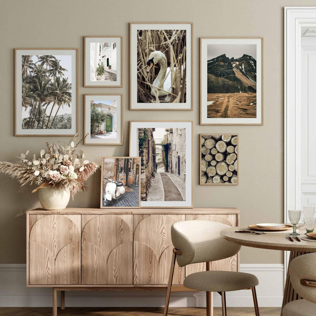 FRAMED Fall Wall Art , Autumn Gallery Wall Set of 8 Prints, Fall ...