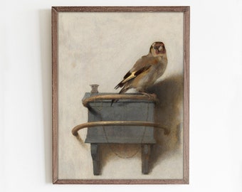 Bird  art print | light academia decor | vintage oil painting | antique bird print | vintage art GHwallart