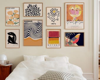 FRAMED  Abstract Matisse Paul Klee Flower Market Posters And Prints Gallery Wall Art Canvas Painting Pictures For Living Room Decor