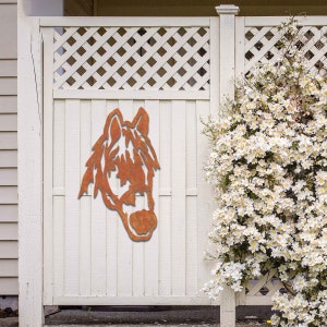 Rusted Metal Horse Head, Unique Horse Wall Art, Rusted Garden Art, Rusty Outdoor Decor, Metal Horse Sculpture, Stables Decor, Equestrian Art