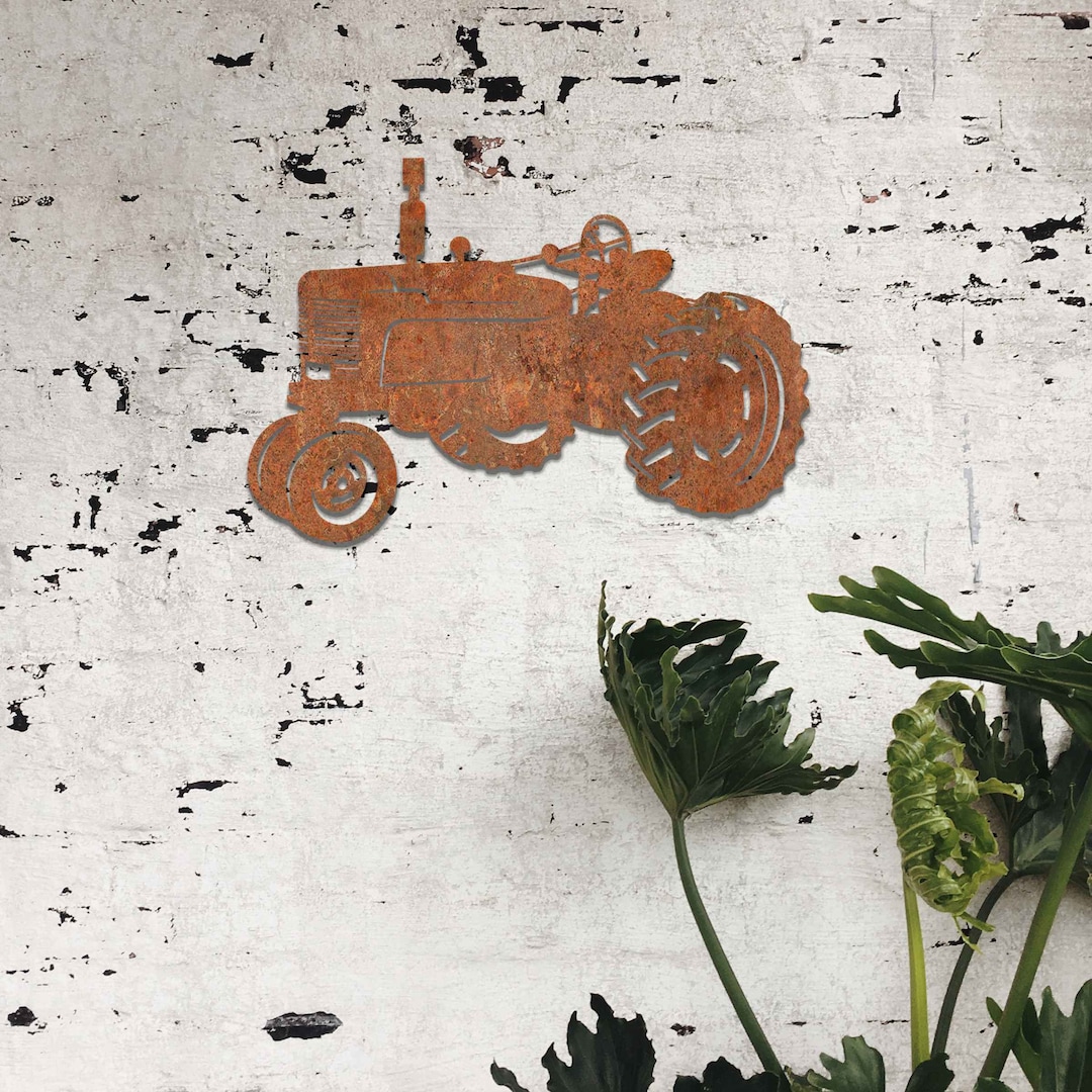 Metal Tractor Wall Decor, Rusty Farm Metal Tractor, Dad Tractor, Gift for Fathers Day, Old