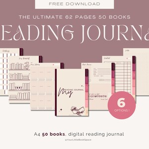 Peut inclure: Un journal de lecture numérique avec 62 pages et 50 livres. Le journal comprend un suivi des défis, une bibliothèque, un journal de bibliothèque, un avis sur les livres, une liste de souhaits et un suivi de la lecture. Le journal est disponible en 6 options différentes. Le journal est au format A4 et est un téléchargement numérique.
