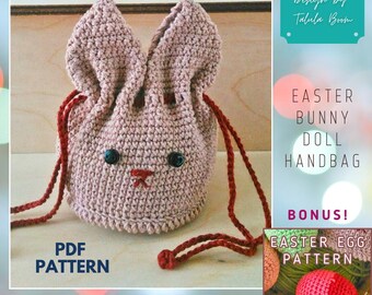 Easter Bunny Doll Handbag in Crochet Pattern: Doll Accessories