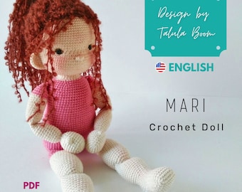 Mari Crochet Doll Pattern 14-16" (full body and outfit tutorial) PDF