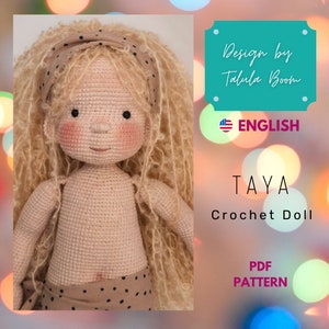 Taya Crochet Doll Pattern PDF (full body tutorial) - Amigurumi Doll Base, Cute Doll Crocheting, Body Pattern Crochet