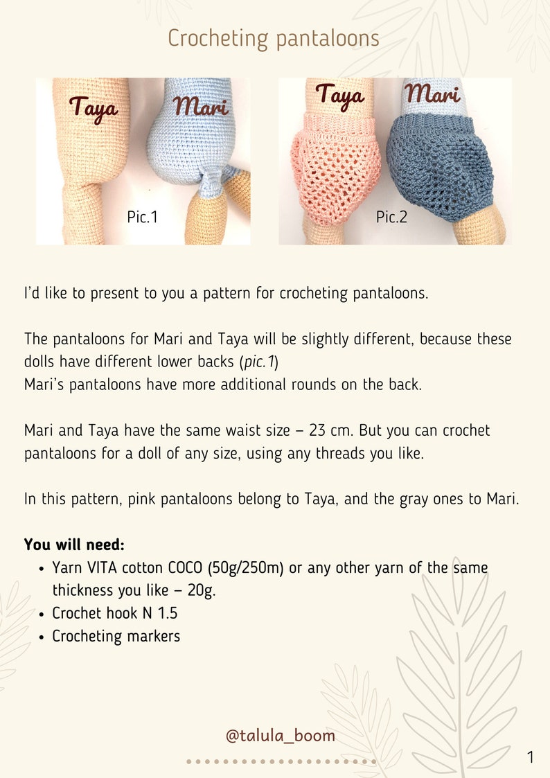Pantaloons Patterns Doll Pantaloons (crochet Clothes Pattern Waldorf): Doll Outfit Pattern ...